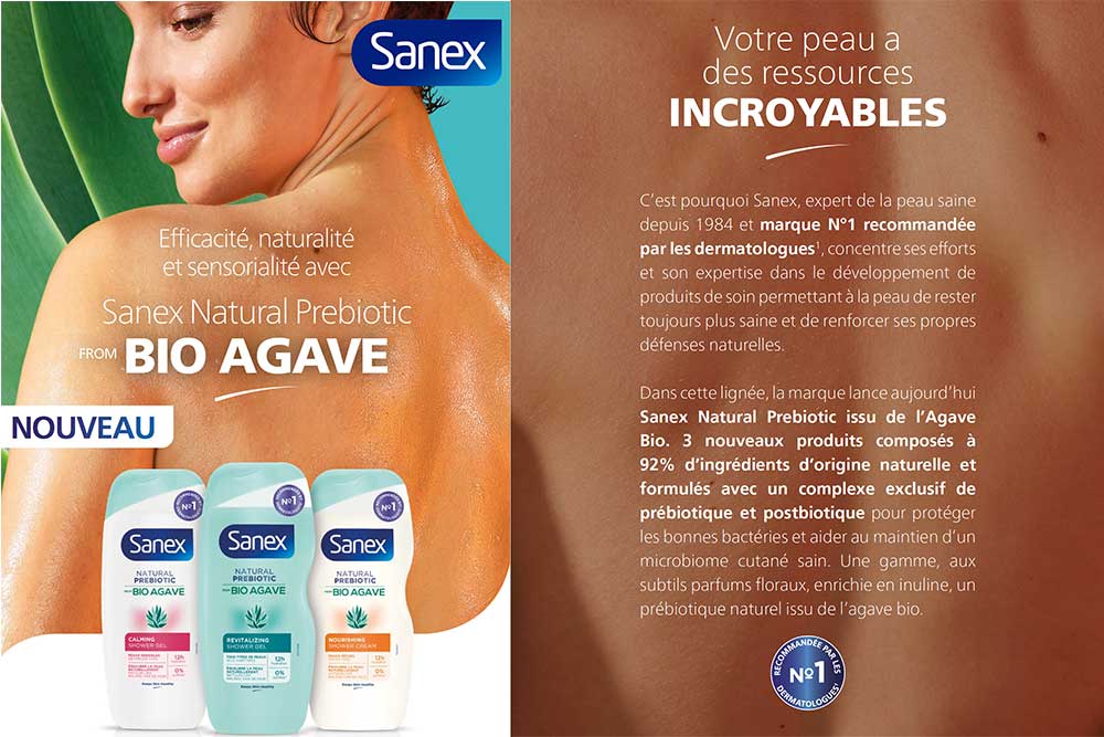 Sanex utilise dans ses produits une formule soigneusement développée, pensée pour protéger le microbiome cutané.