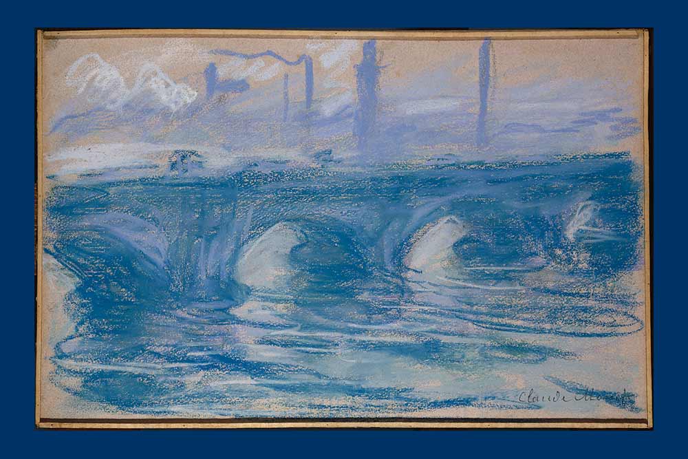 Pastels - Claude Monet : Le pont de Waterloo à Londres