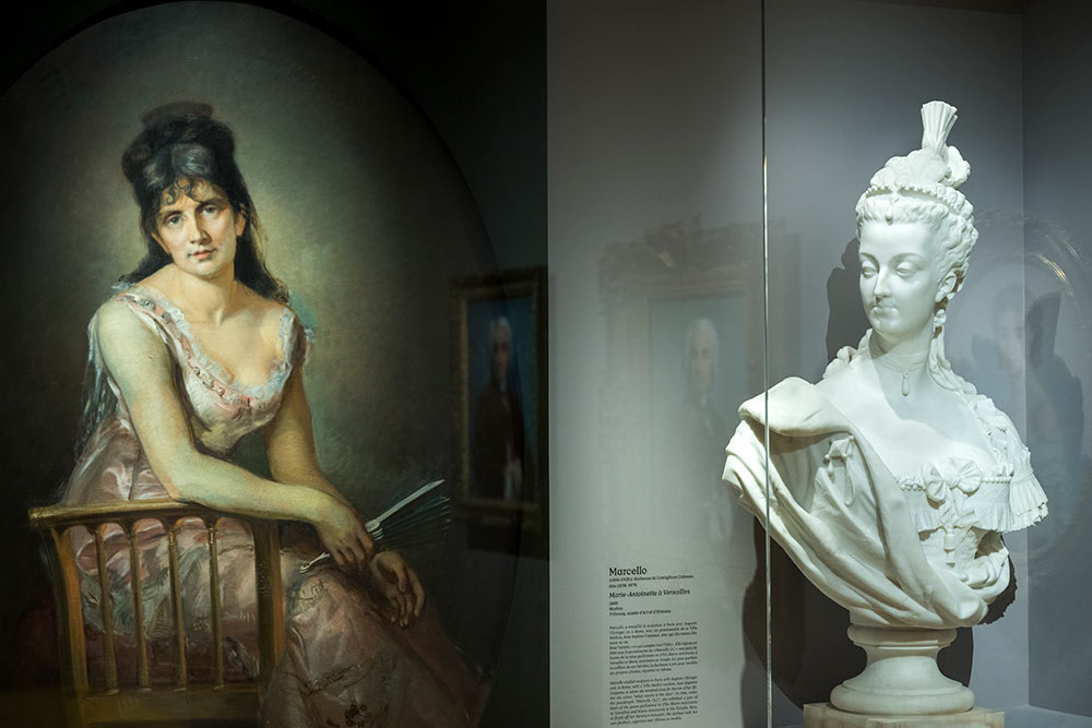 L'Impressionnisme - Adèle d’Affry, dite "Marcello" : Portrait de Berthe Morisot hst 1875,165x113cm. Et Buste de Marie Antoinette, Musée d’Art et d’Histoire 