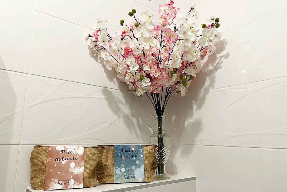 Sac isotherme cube, Floral rose - Emmanuel Création