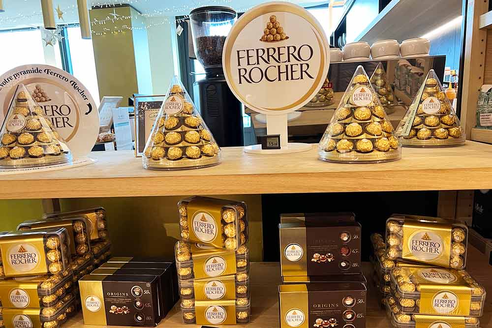 Une belle mise en avant des gourmandises Ferrero Rocher