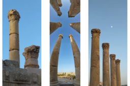 Des colonnes témoignent de la finesse des travaux exécutés par les artisans de Gerasa. 