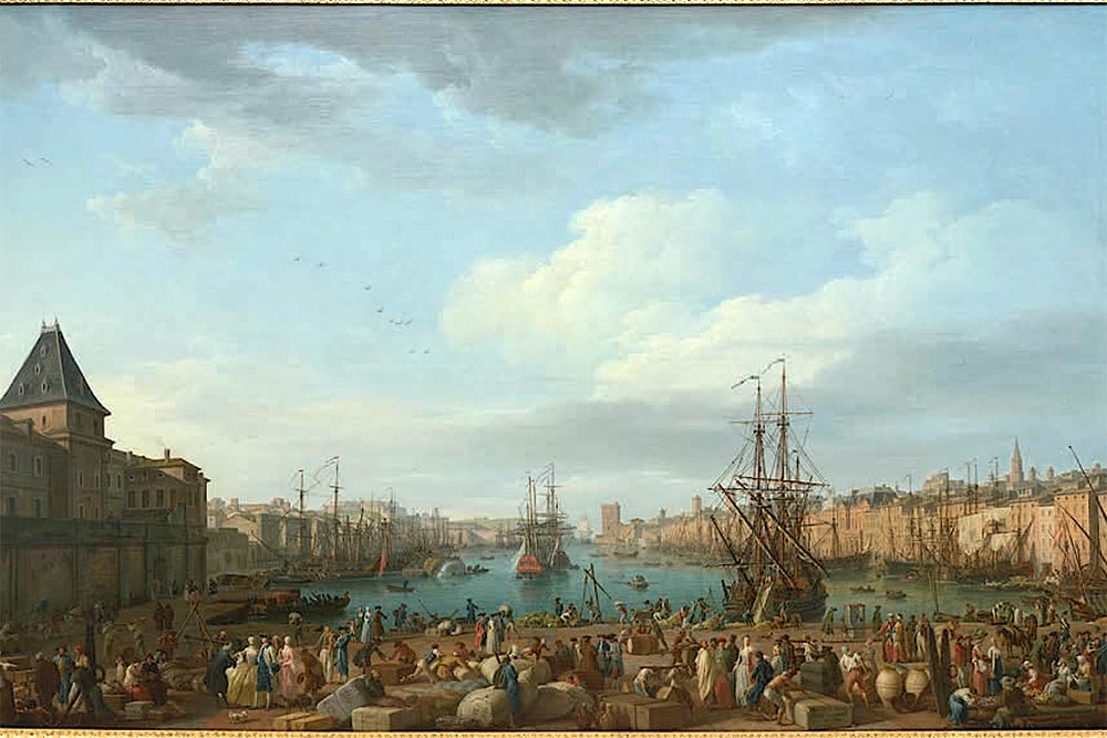 La mer - -Joseph Vernet, Vue du Port de Marseille hst 1754, 165x263cm, © Musée national de la Marine/C. Semenoff-Tian-Chansky