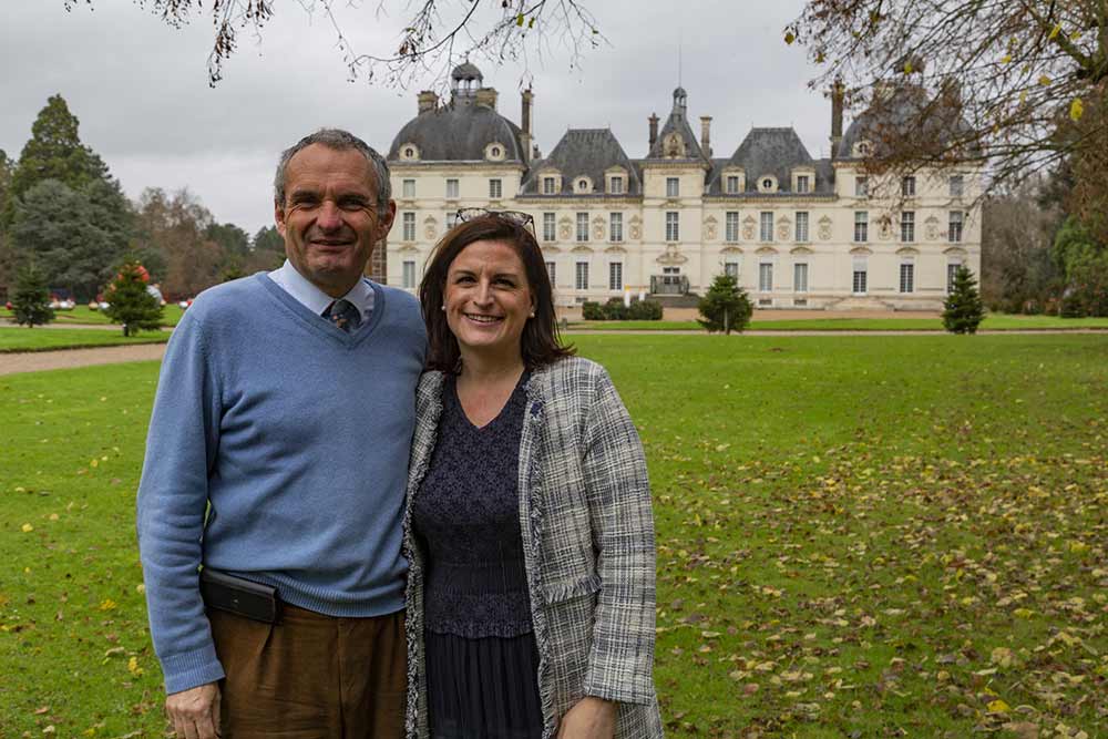 Le marquis Charles-Antoine de Vibraye et la marquise Constance de Vibraye, propriétaires du château de Cheverny (photo prise en décembre 2018).