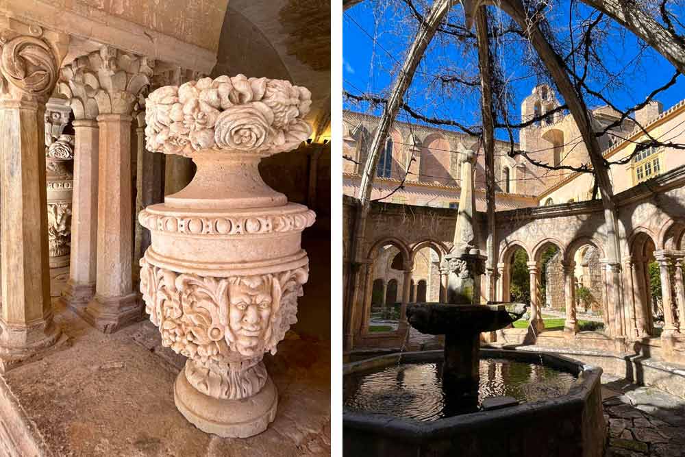 Vases sculptés à l’italienne et fontaine
