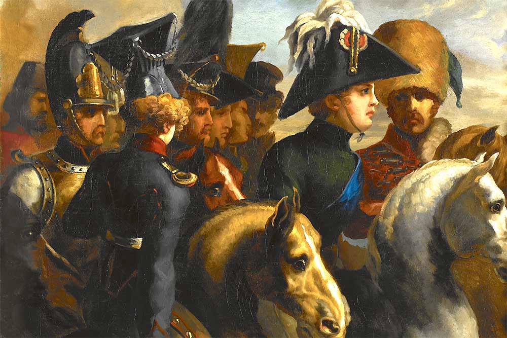 Le Tsar Alexandre Ier et ses aides de camps, 1814 (38x47cm© Musée Royaux de Belgique, ph. Grasfisch Buro-Lefèvre
