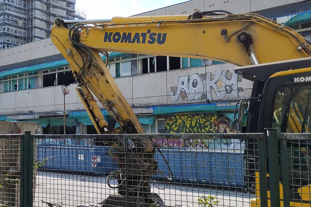 Berlin - La Maison des statistiques, vue de derrière, fait l’objet de lourds travaux de rénovation. 