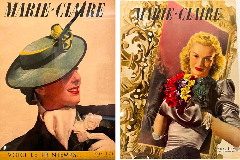 Deux couvertures de Marie Claire, magazine né en 1937.