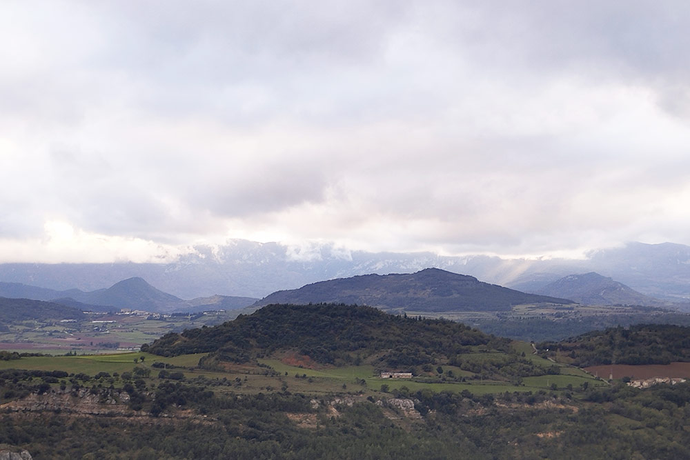 La vue sur la vallée depuis la terrasse de la tour Magdala.