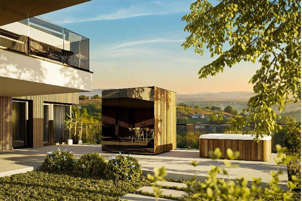 Saunas Extérieurs - vue sur la nature mais en conservant son intimité.