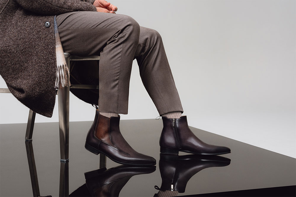 Magnanni - men Navaro Grey And Tabaco