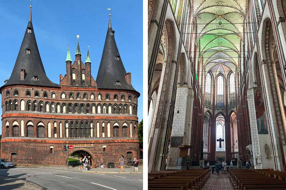 Schleswig Holstein - La porte Holstentor et la nef de Sainte-Marie