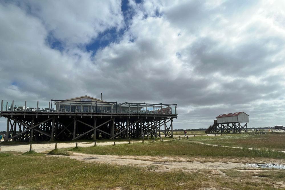 Schleswig Holstein - La plage de St. Peter Port et ses maisons sur pilotis