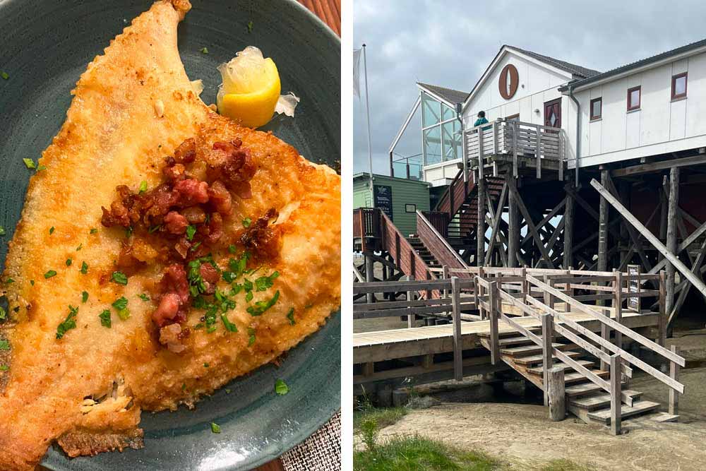 Carrelet pané (Olsdorfer Krug). A droite, le restaurant Salt and Silver