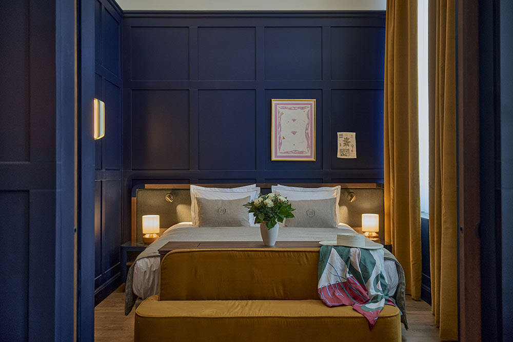 Suite Héloïse; le lit.