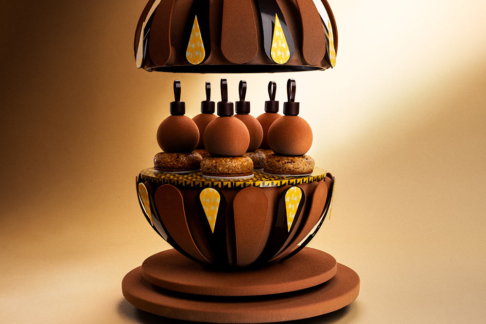 Une bûche Art Déco de toute beauté.