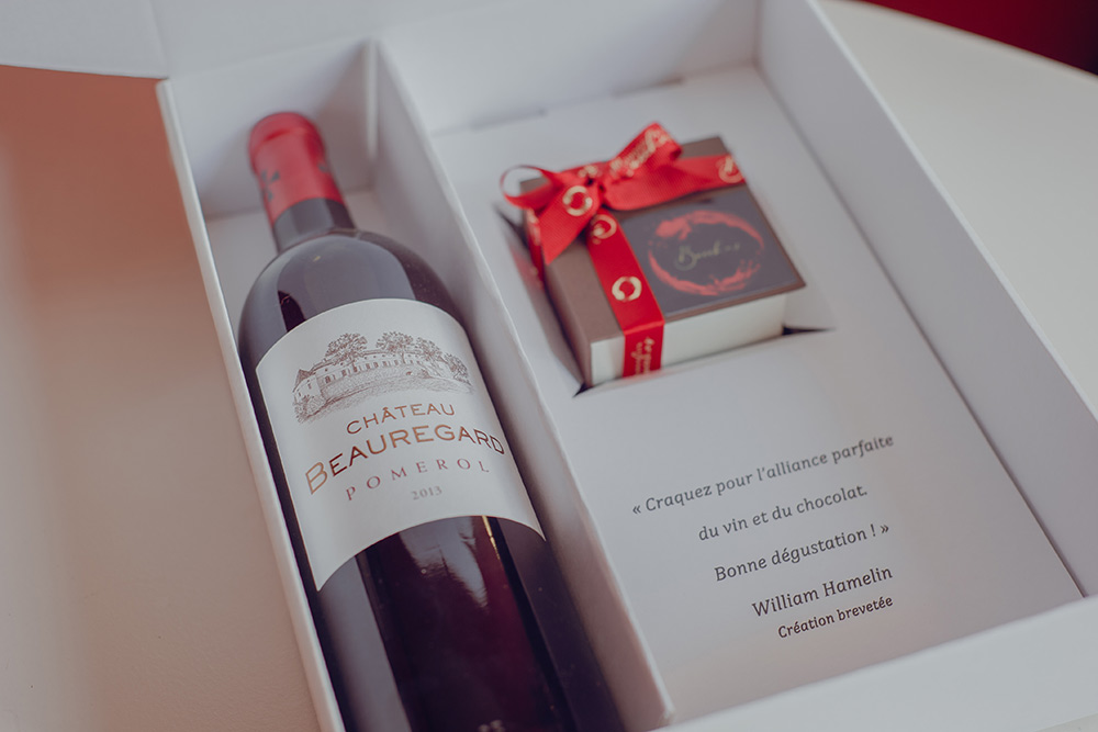 Chocolats Bacchus - Un coffret gourmand qui allie le vin et le chocolat.