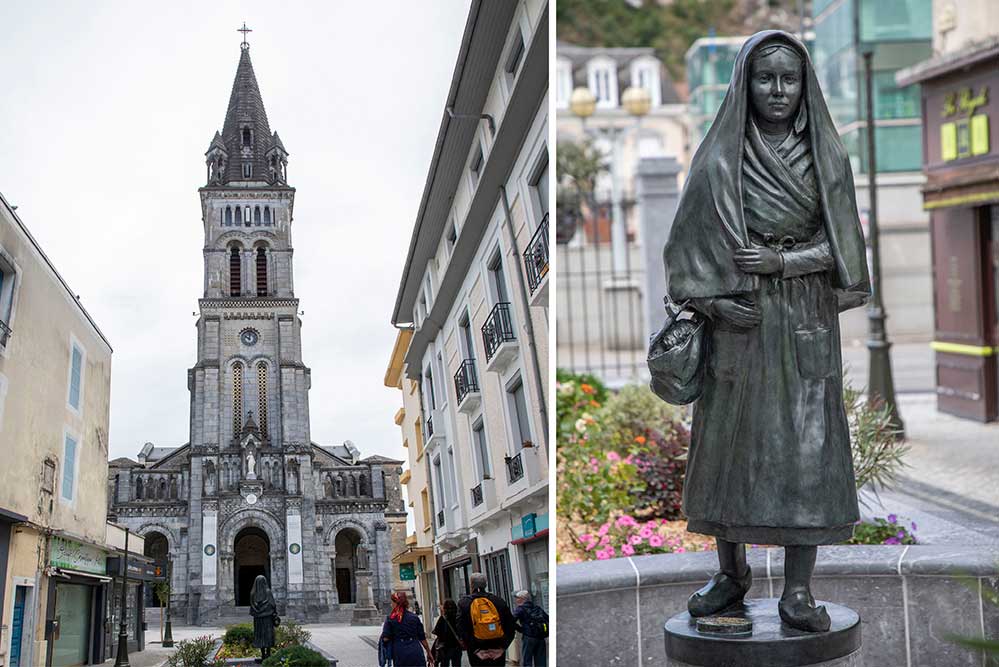 Une statue de Bernadette a été placée devant l’église paroissiale du Sacré-Cœur.
