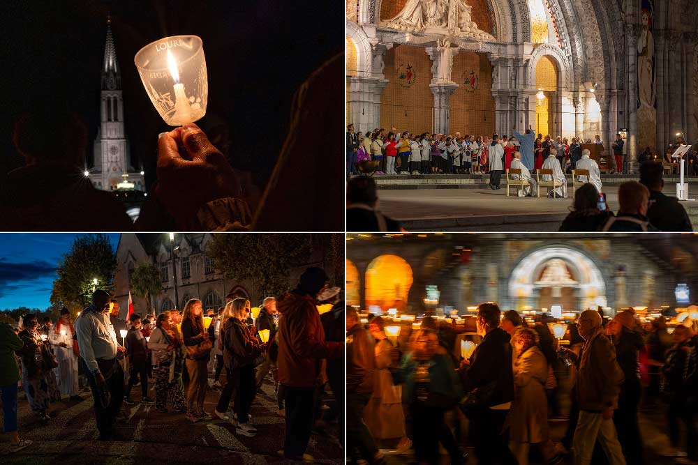 Chaque soir, des milliers de pèlerins avancent bougie à la main, en chantant et en priant. Un temps de recueillement partagé