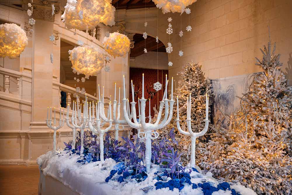 Noël à Chambord - Des chandeliers qui rappellent ceux de La Belle et La Bête.