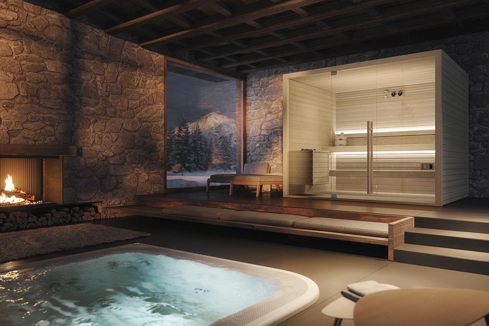 Wood - Accord parfait avec le Jacuzzi.