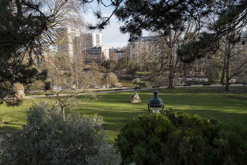 Le parc Montsouris, rien à l’horizon, mais il faut un peu attendre pour commencer à voir les oiseaux !