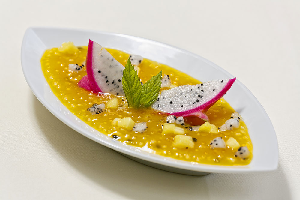 Palace Merano - Sphère de tapioca à l'orange.