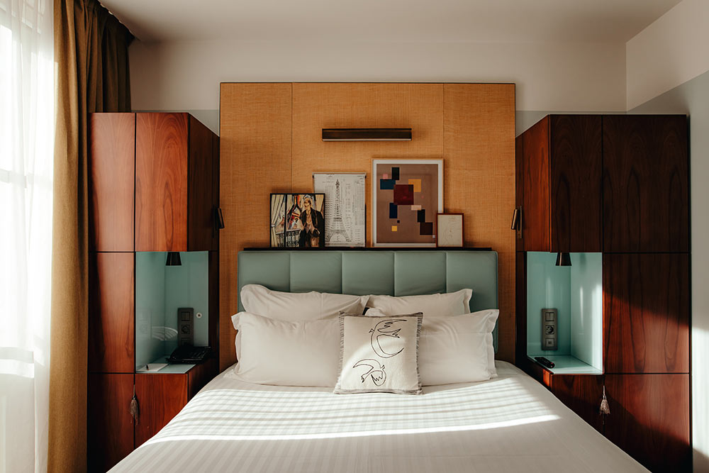 Une des chambres de l'hôtel.