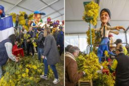 Sous le chapiteau, la fête se prépare dans le froid, mais toujours dans une énergie chaleureuse et partagée.