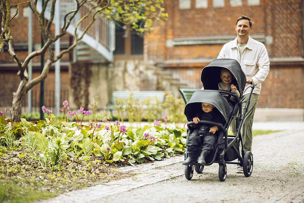 Même les papas apprécient cette poussette.