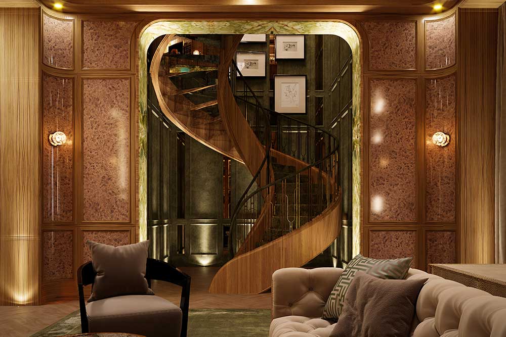 Un escalier étonnant.