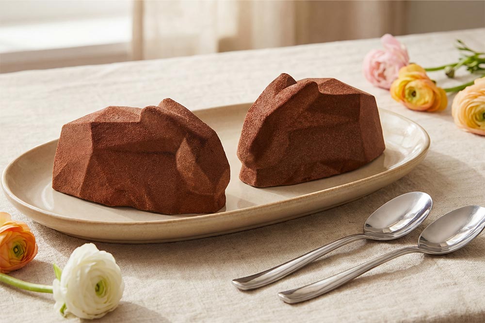 Deux lapins ludiques et savoureux.