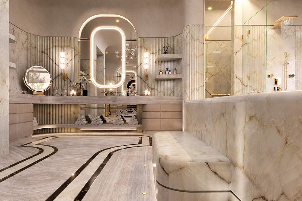 Une des salles de bain.