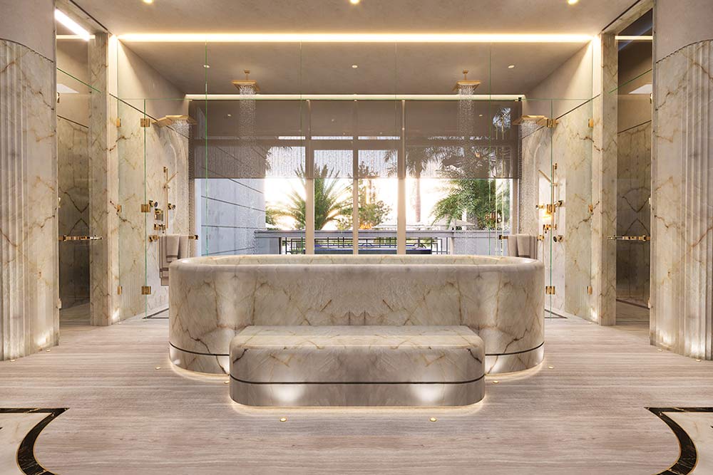 Une baignoire qui en impose.