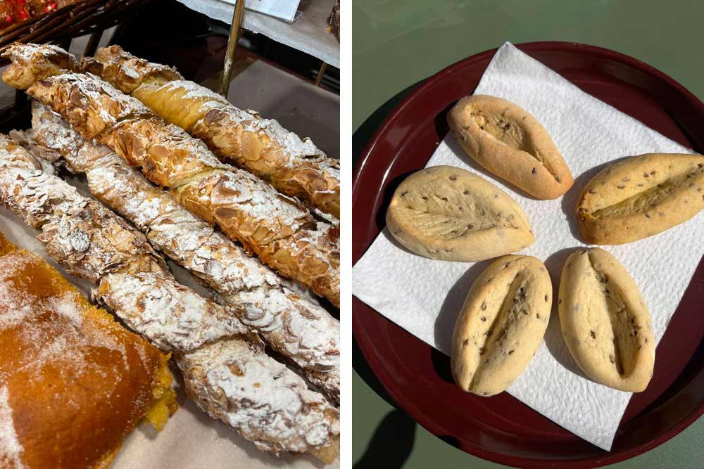 Sacristains et navettes (à droite)