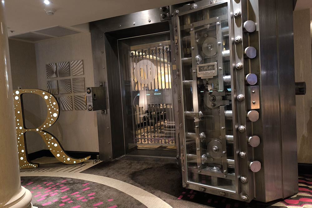 Le coffre de l’ancienne banque.