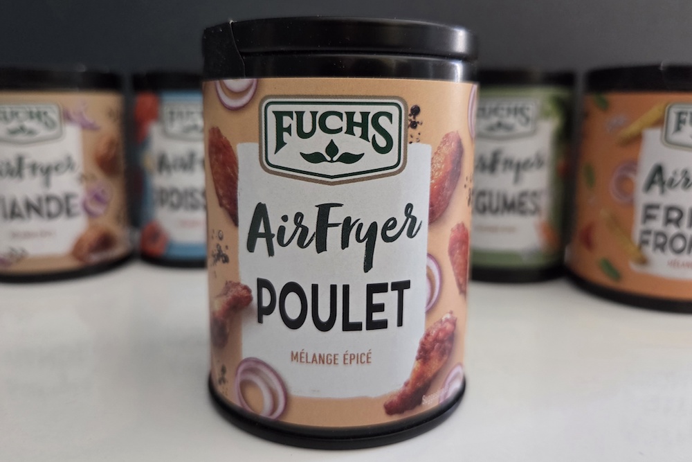 Fuchs lance une sélection de six mélanges d’épices, conçus pour rendre les aliments bien dorés et plus croustillants, grâce à une base légèrement panée. 