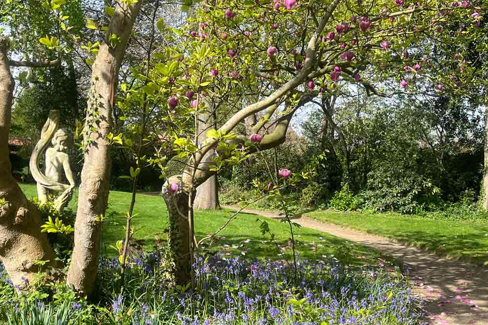 La Feuillerie - Magnolia et petite sculpture