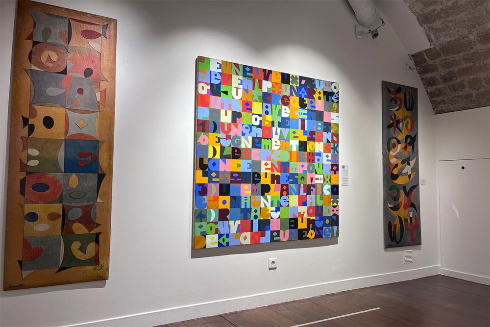 Maurice Lemaître - « Leçon de peinture lettriste à un disciple de Mondrian »