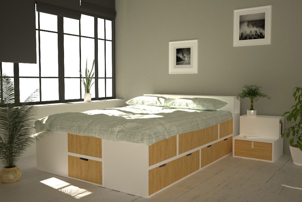 Espace Loggia - Lit double.