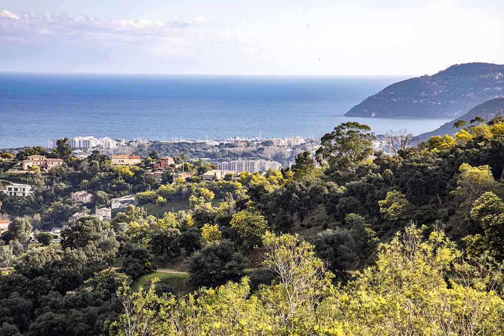 Dans les hauteurs de Mandelieu, la vue sur la ville et la mer a de quoi séduire…