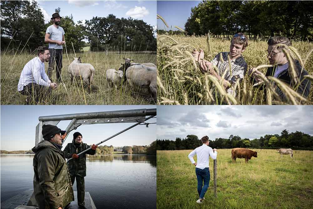 Chez les agriculteurs et les éleveurs.