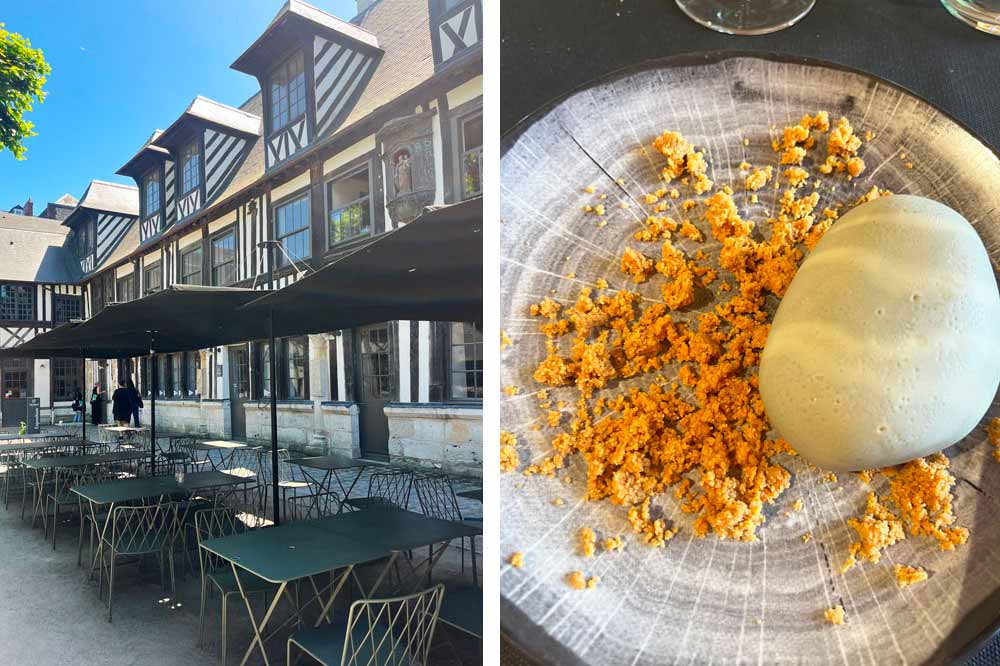 Le café Hamlet et, à droite, le dessert du galet