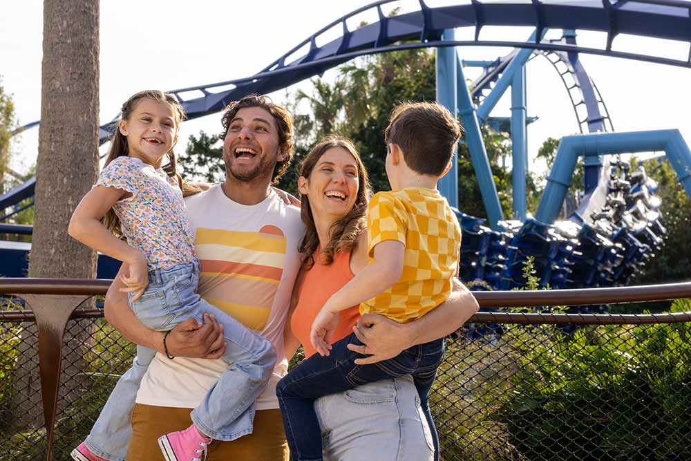 Kissimmee - Moment joyeux devant le Rollercoaster.