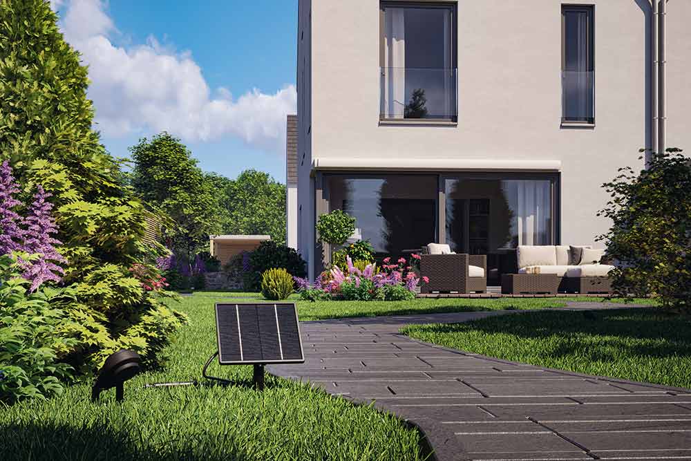 Des panneaux solaires pour l'éclairage.