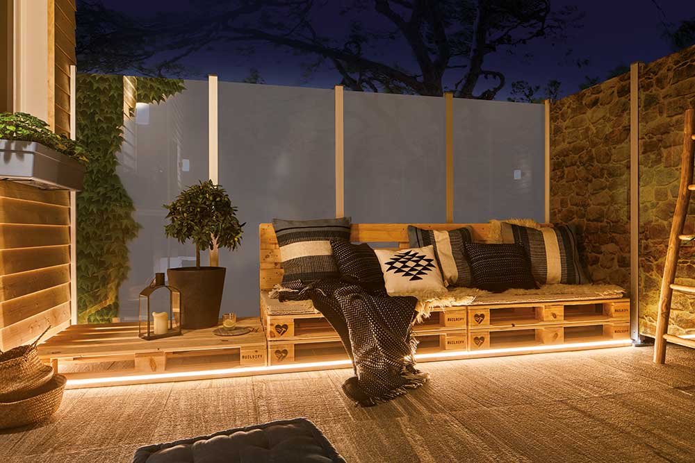 Luminaires Plug et Shine - Ambiance nocturne.
