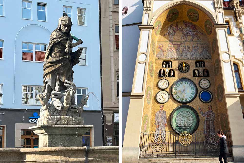 Olomouc - La fontaine d’Hercule (à gauche)