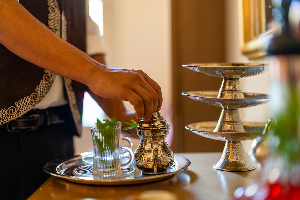 Thé à la menthe.