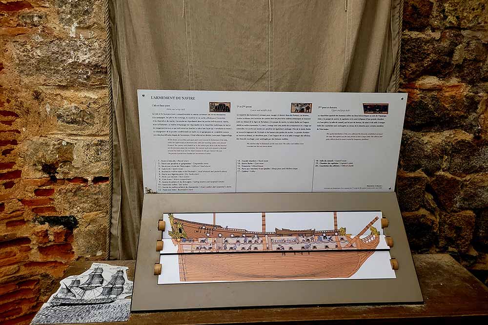 Tatihou - Le musée présente les grandes phases de la guerre et le fonctionnement de la marine royale française.