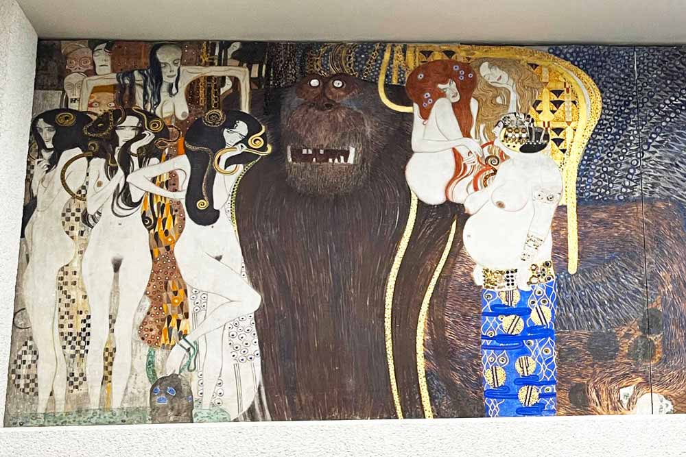 Vienne - La frise Beethoven de Gustav Klimt au palais du Belvédère